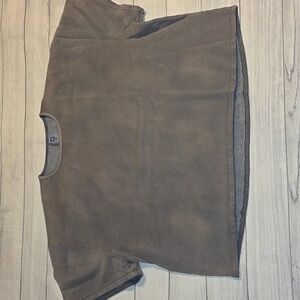 Yeezy Gap Men's Fleece Back Yoke Tee Gray Size XL NWT